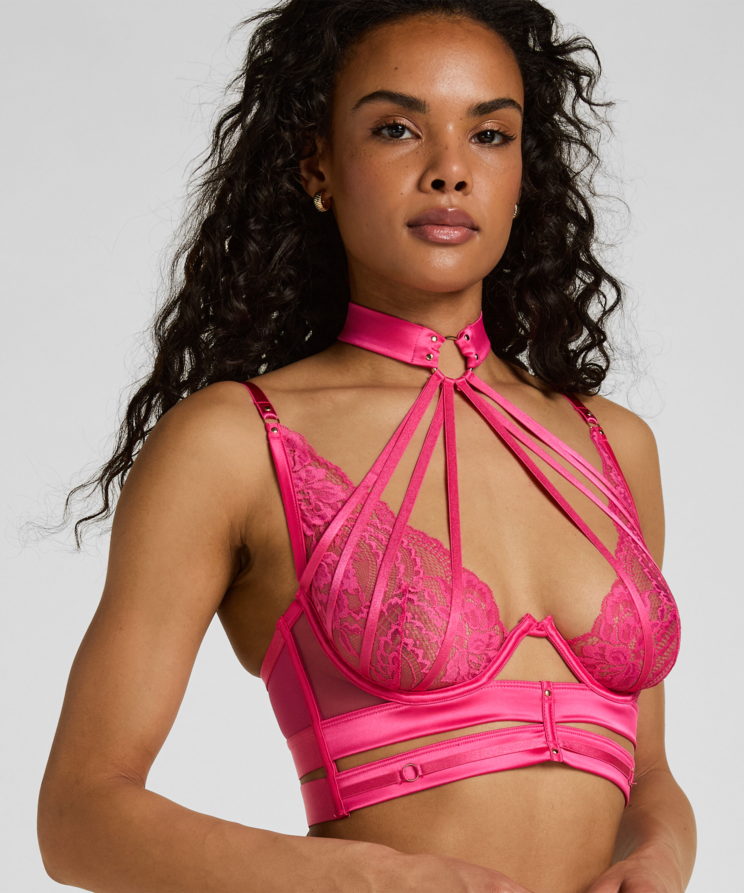 Sujetador longline de aros sin relleno Emmeline, Rosa Sujetador longline de aros sin relleno Emmeline, Rosa