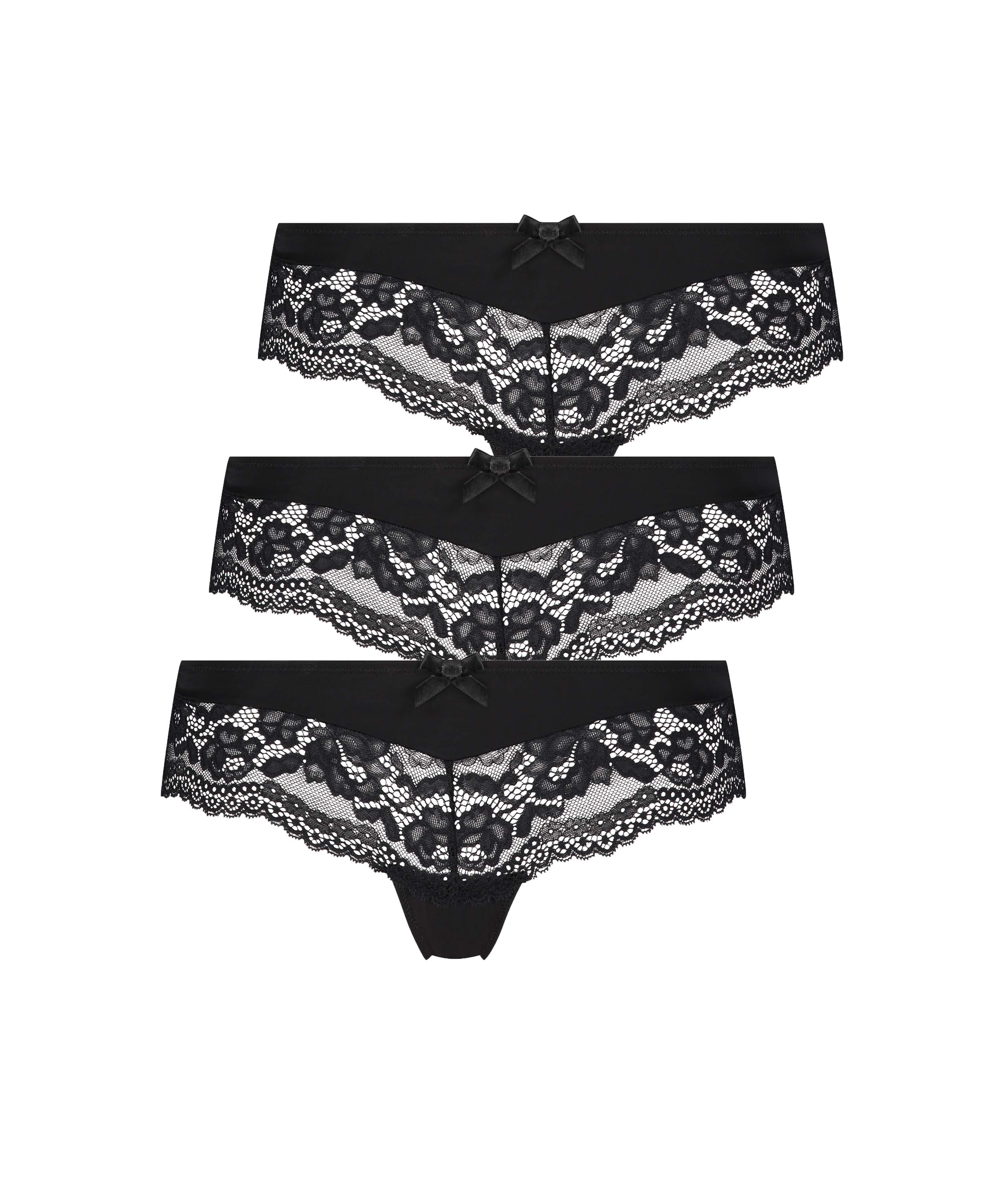 Lote de 3 braguitas brasileñas Valencia, Negro, main