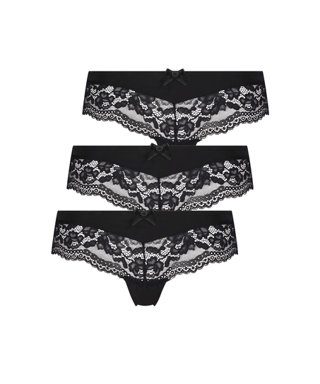 Lote de 3 braguitas brasileñas Valencia, Negro
