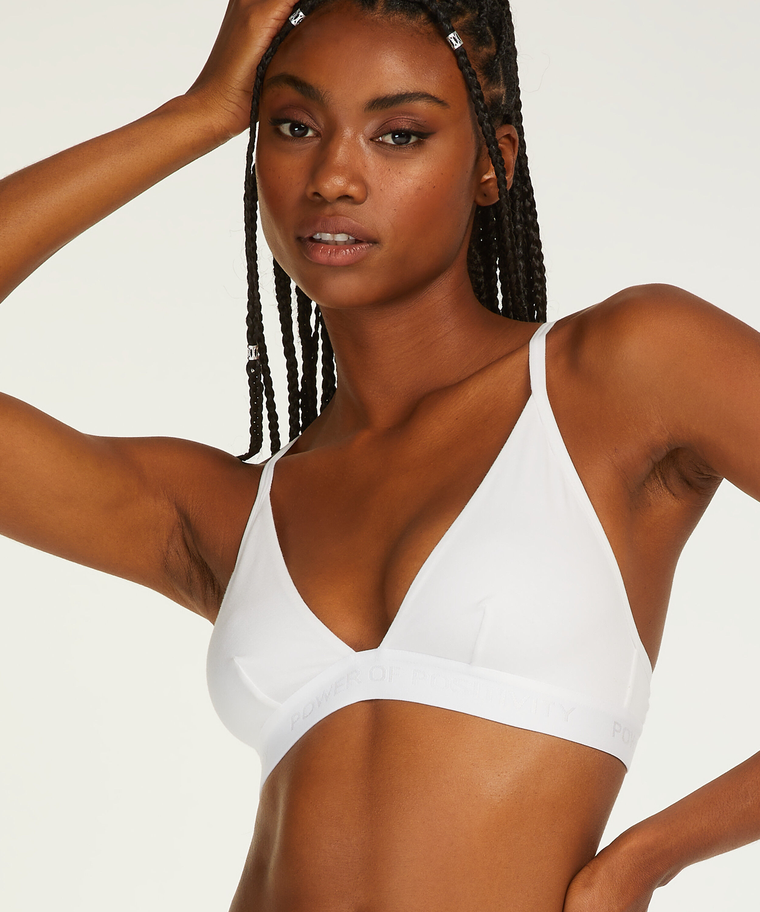 Bralette de tri&aacute;ngulo Cutie, Blanco