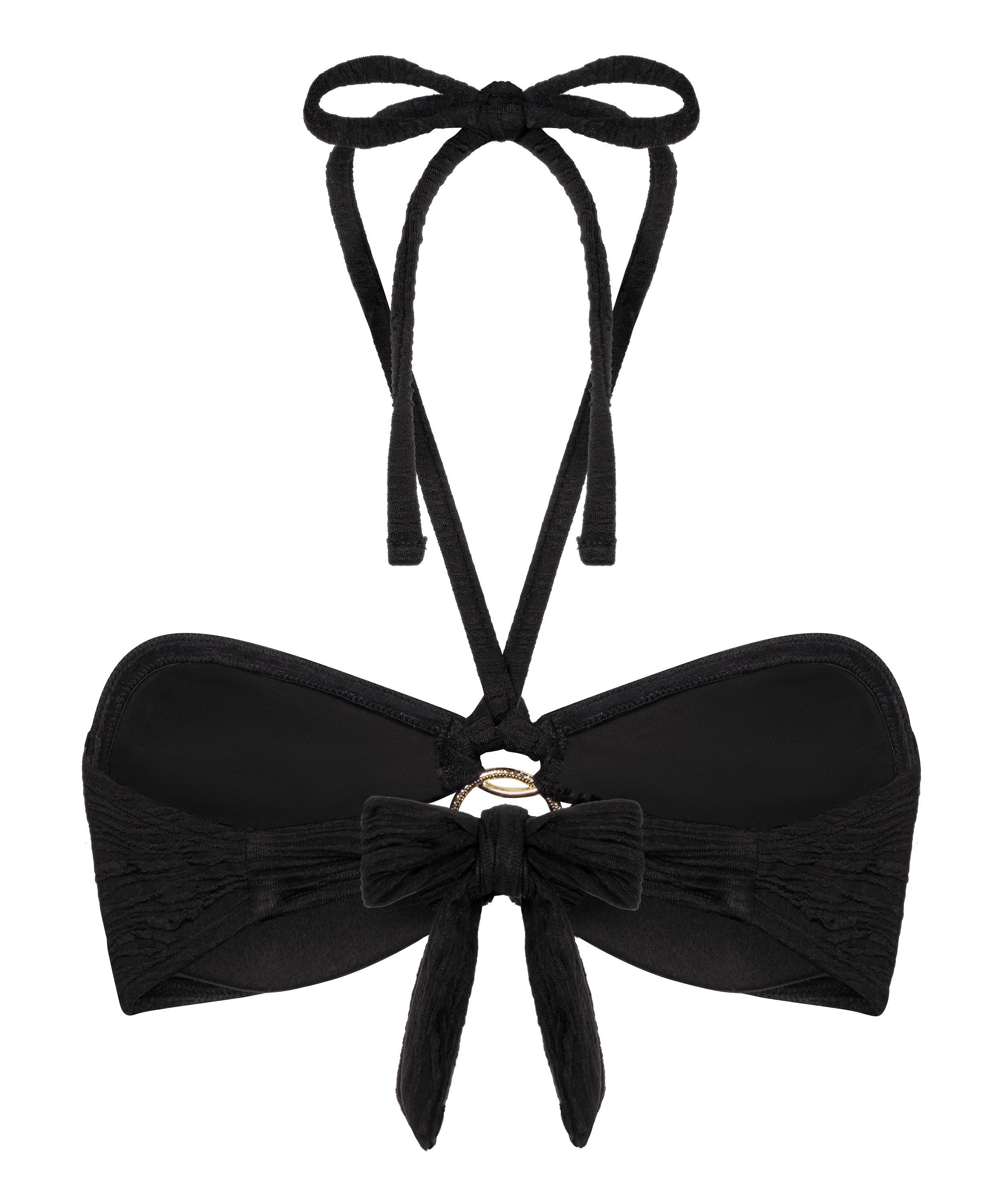 Top de bikini bandeau Bahamas, Negro, main