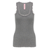 Top de punto acanalado Cami lace, Gris