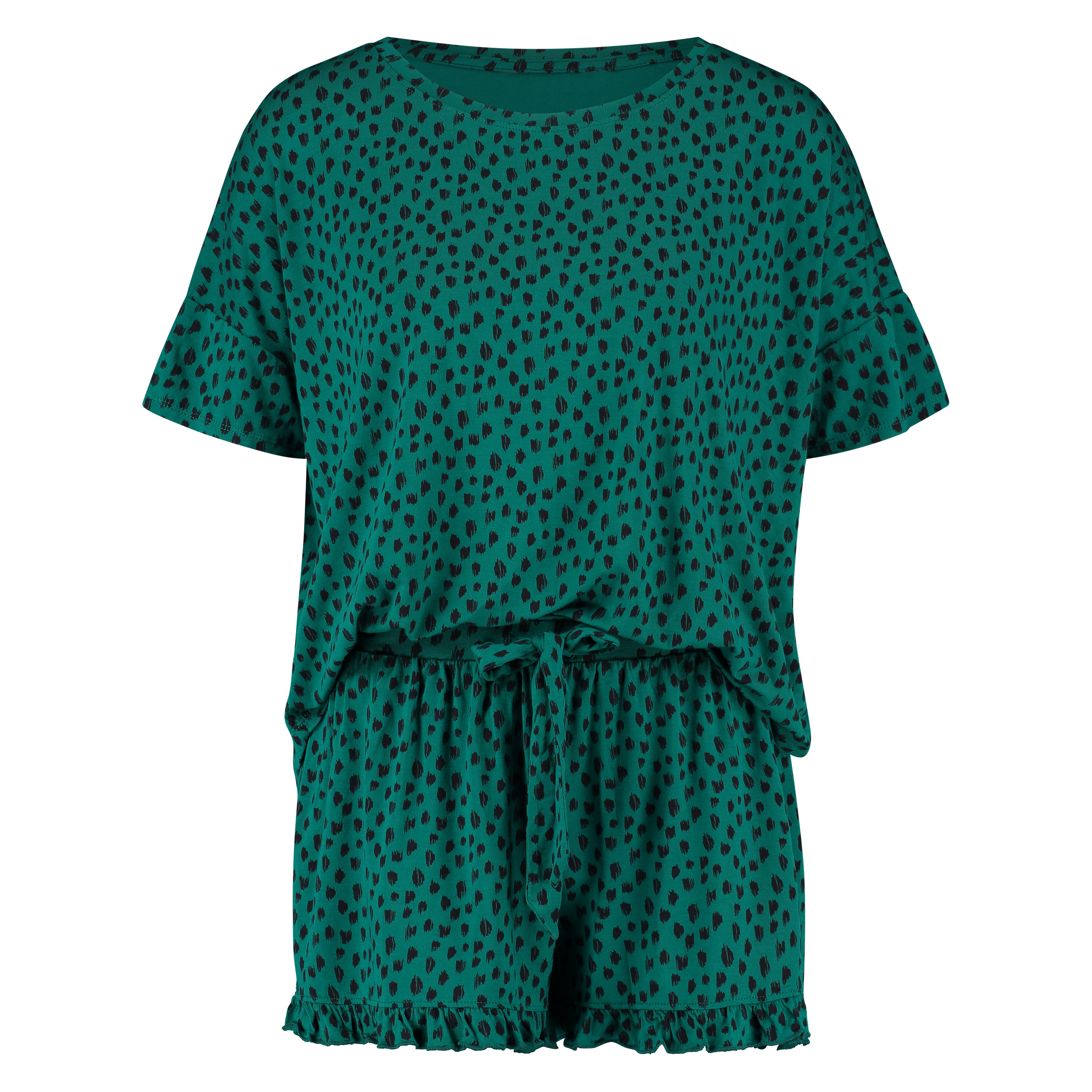 Conjunto de pijama corto, Verde, main