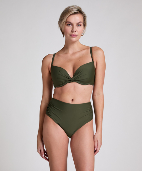 Bikini Bottom Alta Cheeky Shaping Luna, Verde