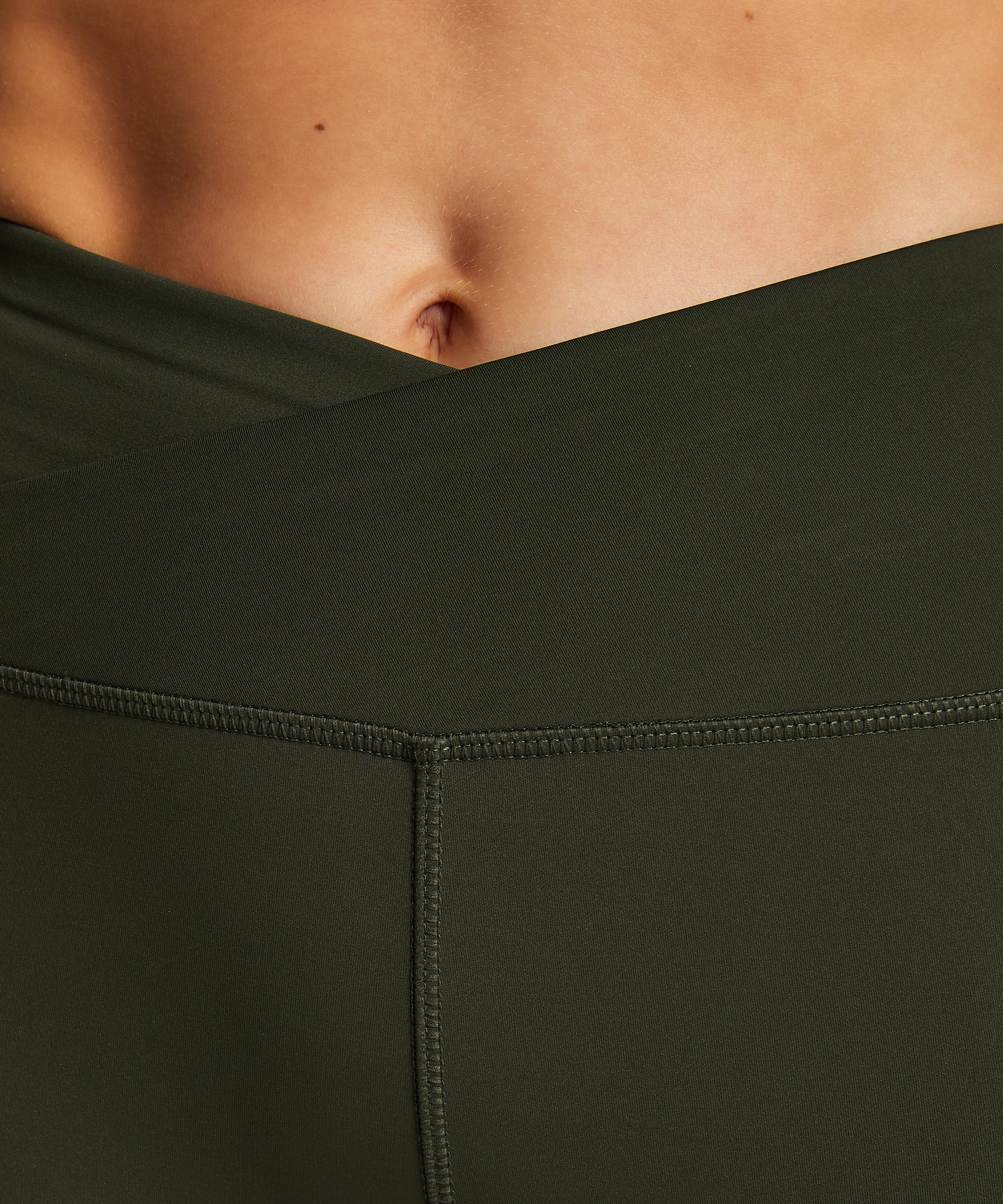 HKMX Leggings cruzados de talle alto, Verde, main