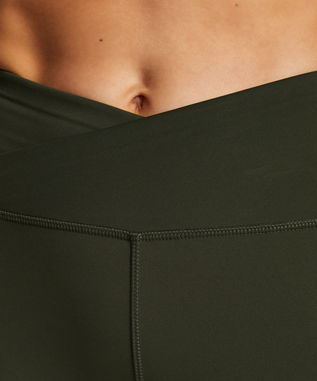 HKMX Leggings cruzados de talle alto, Verde
