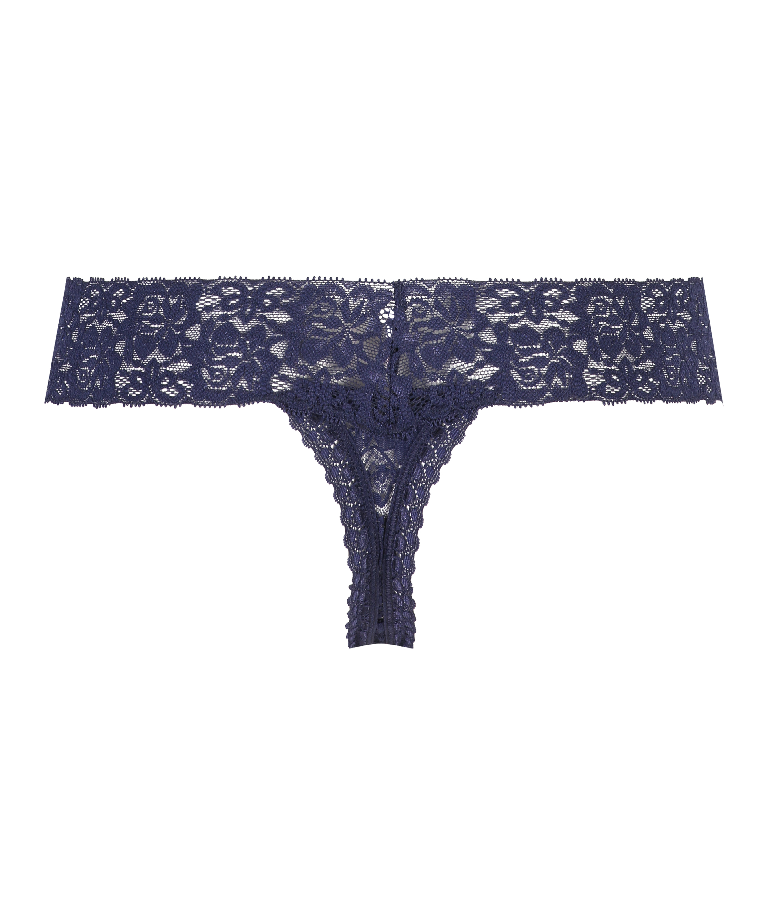 Tanga floral encaje, Azul, main