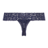 Tanga floral encaje, Azul