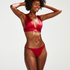Top de bikini triangular Lola, Rojo