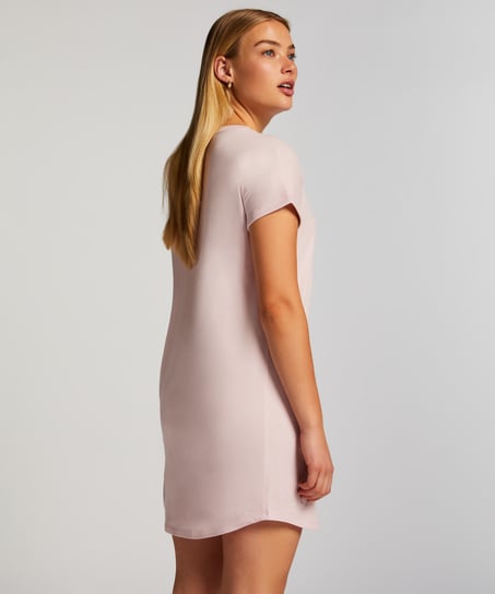 Camis&oacute;n de escote redondo, Rosa