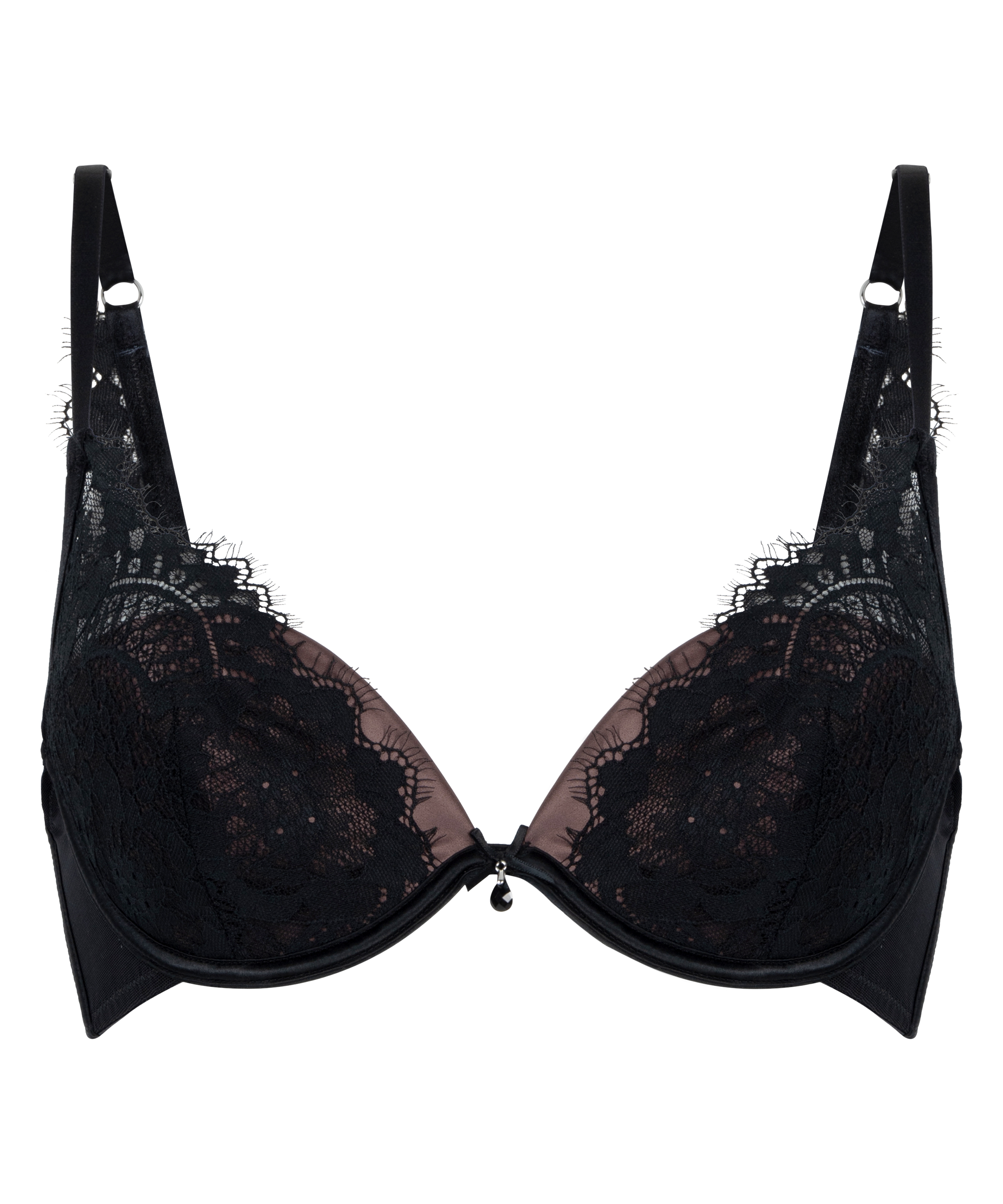 Sujetador con aros y relleno Mirabella, Negro, main