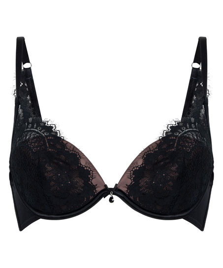 Sujetador con aros y relleno Mirabella, Negro