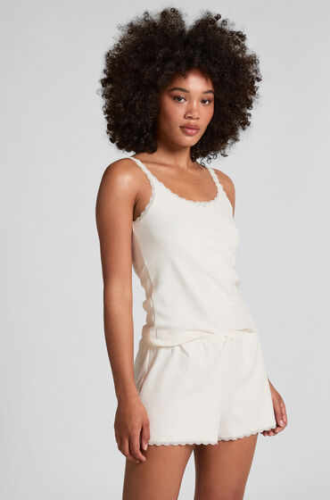 Hunkemöller Short en pointelle Blanco