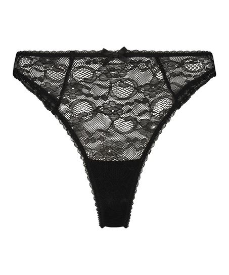 Brasileña mini de cintura alta Riley, Negro