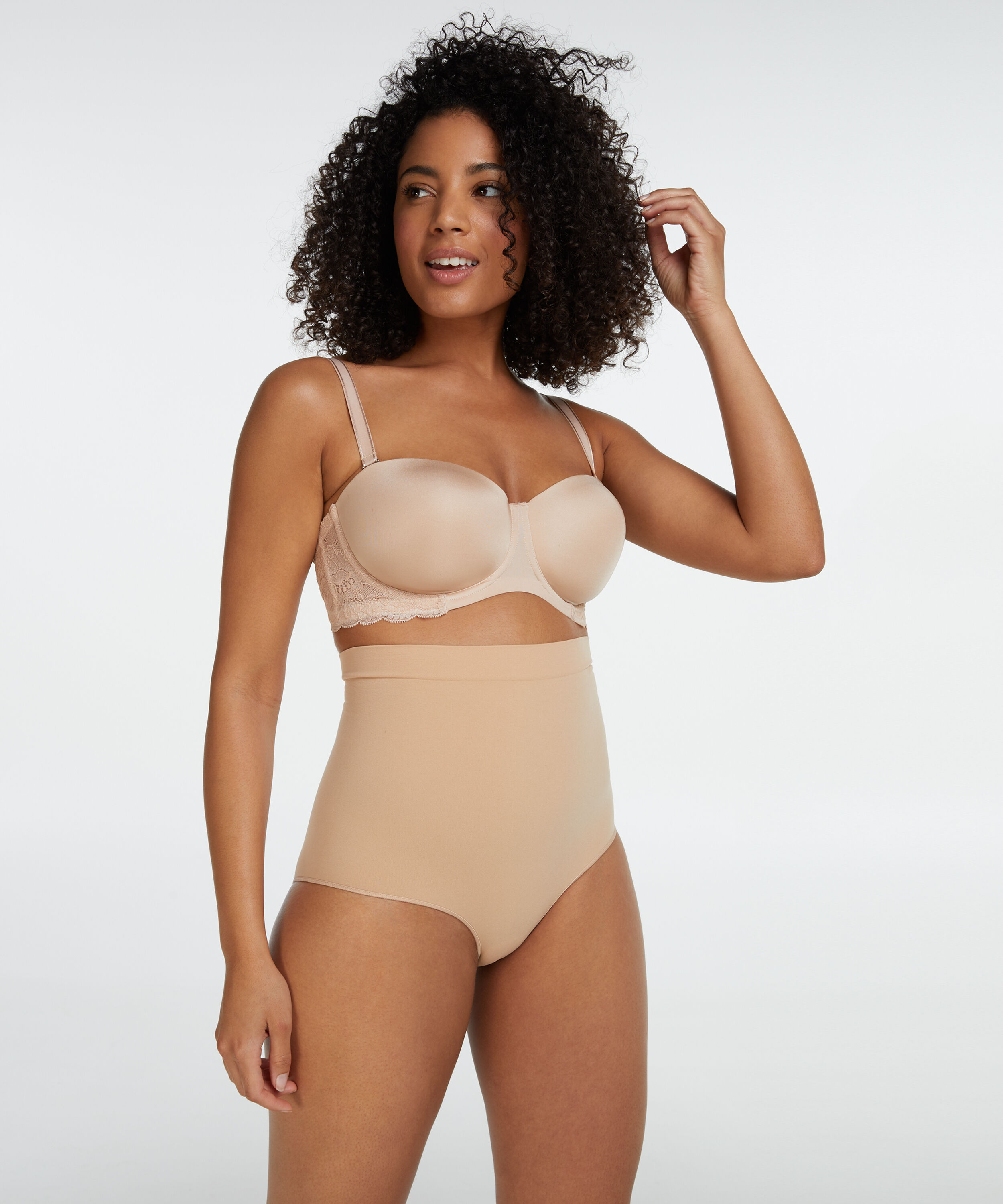 Braguita de cintura alta reafirmante - Level 2, Beige