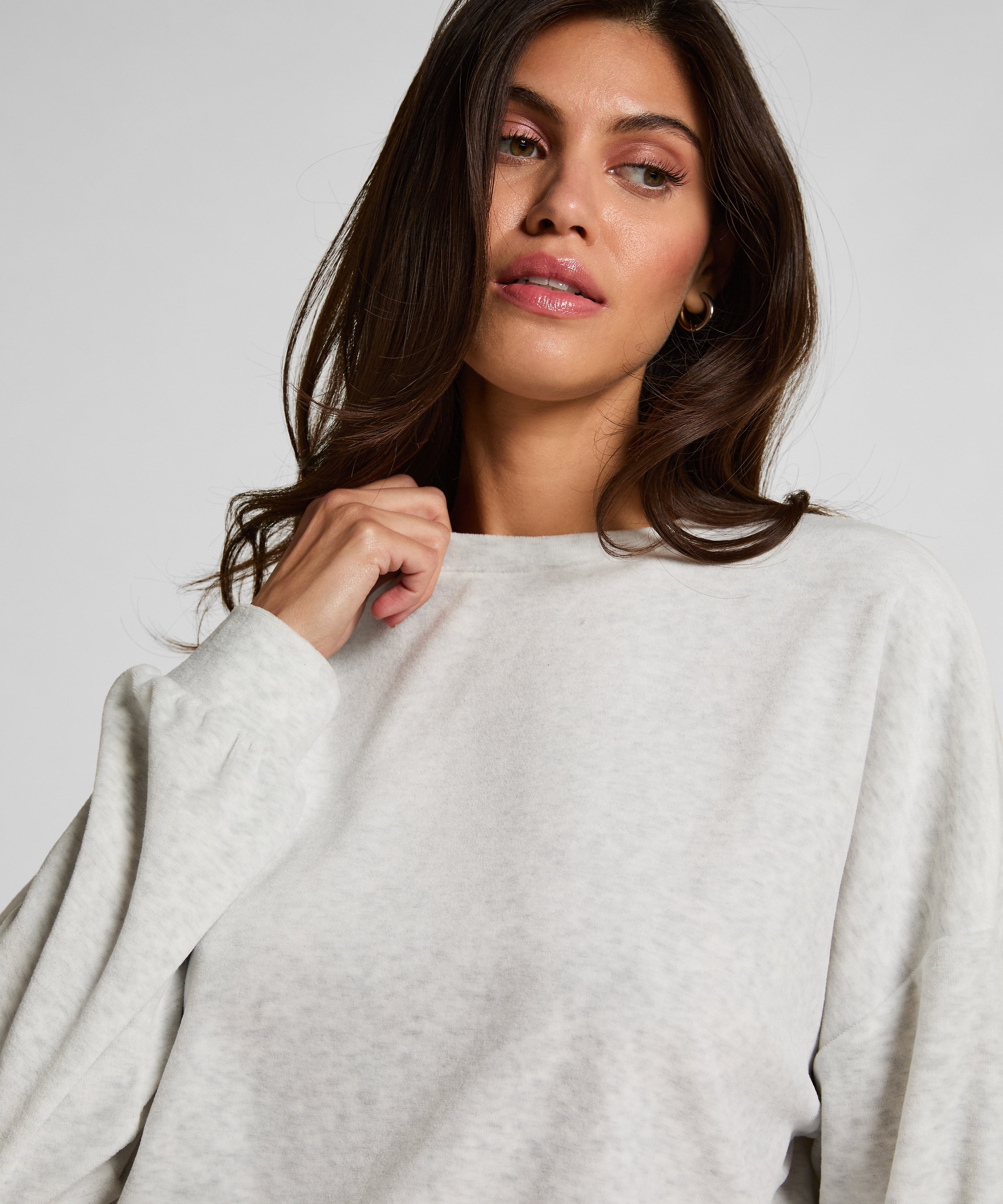 Top de terciopelo, Gris, main