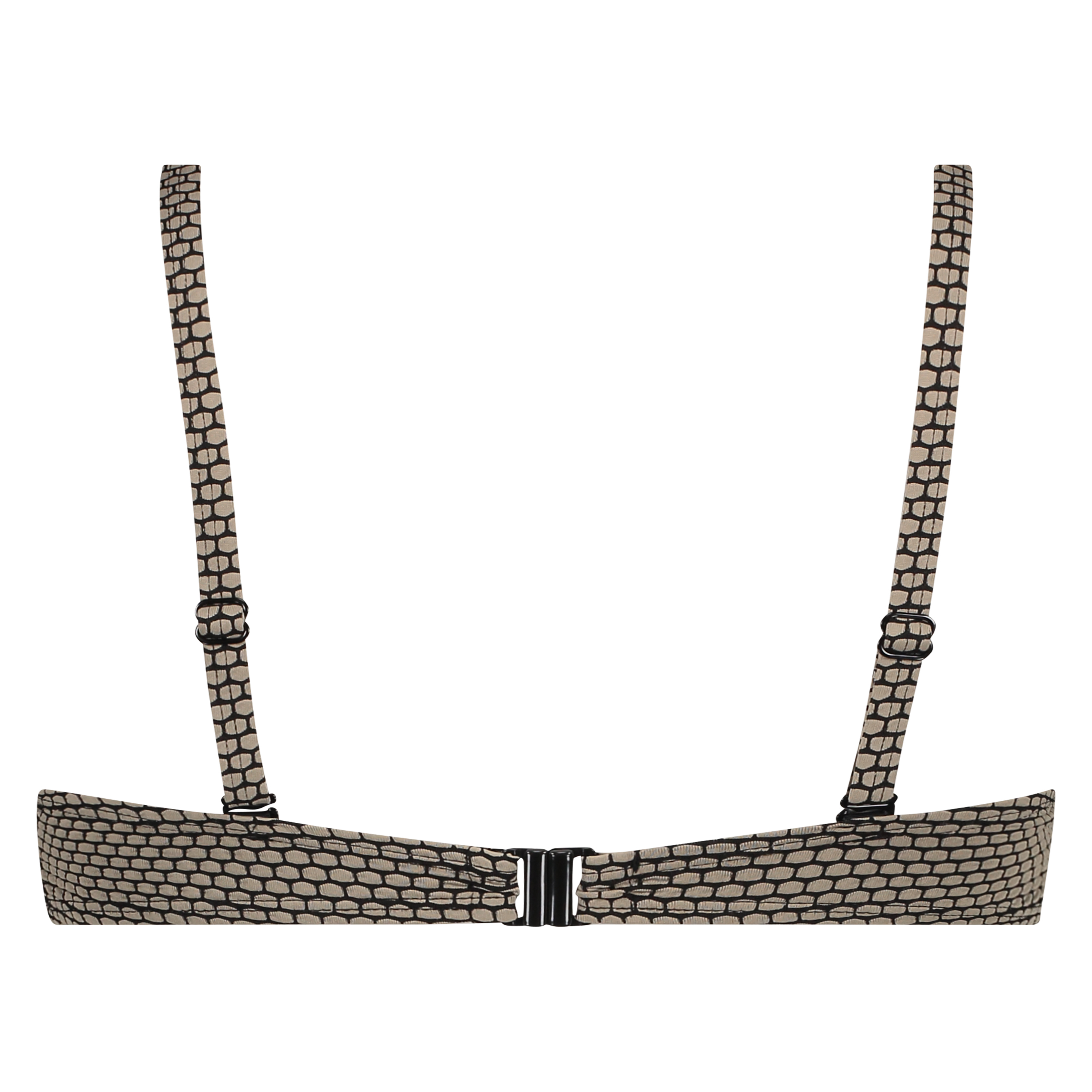 Top de bikini con escote palabra de honor Fango, Marrón, main