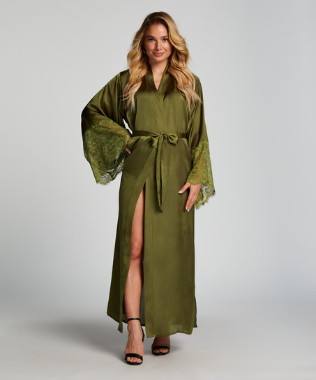 Kimono de sat&eacute;n, Verde