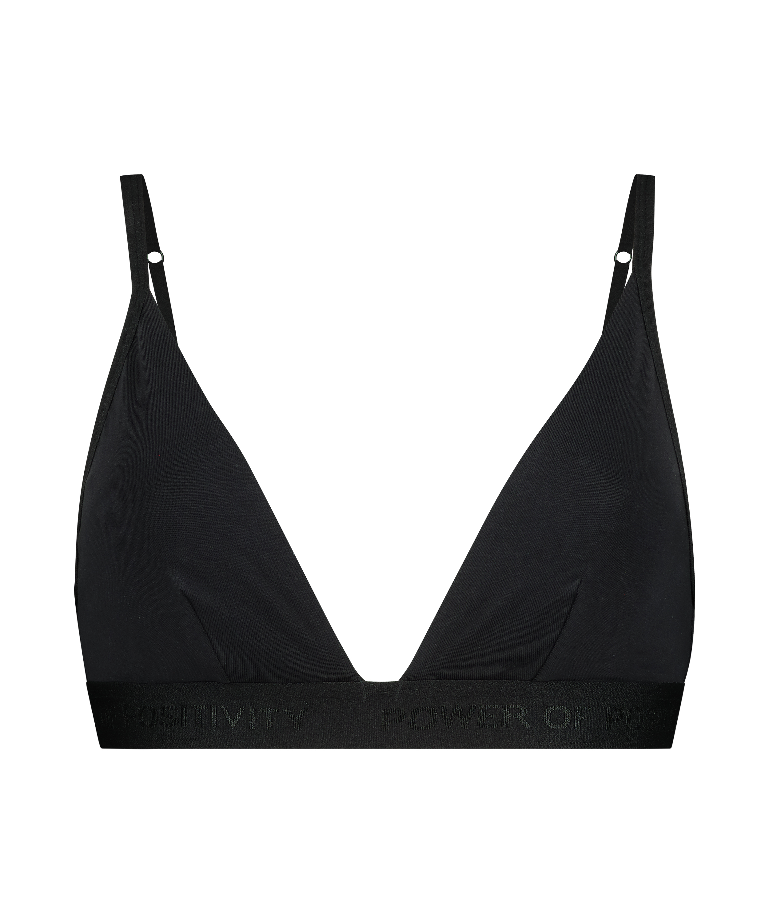 Bralette de tri&aacute;ngulo Cutie, Negro, main