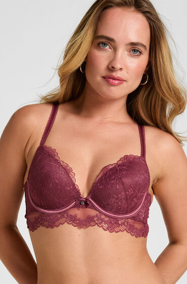 hunkemoller sujetador con aros preformado largo naomi morado