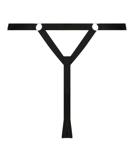 Tanga de tiro alto Tara, Negro