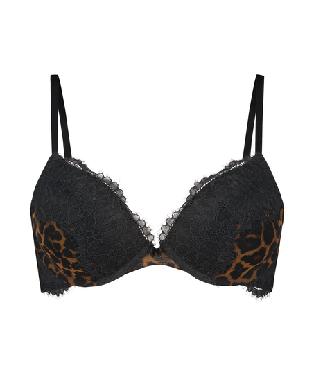 Sujetador push-up con aros y relleno Bliss, Negro