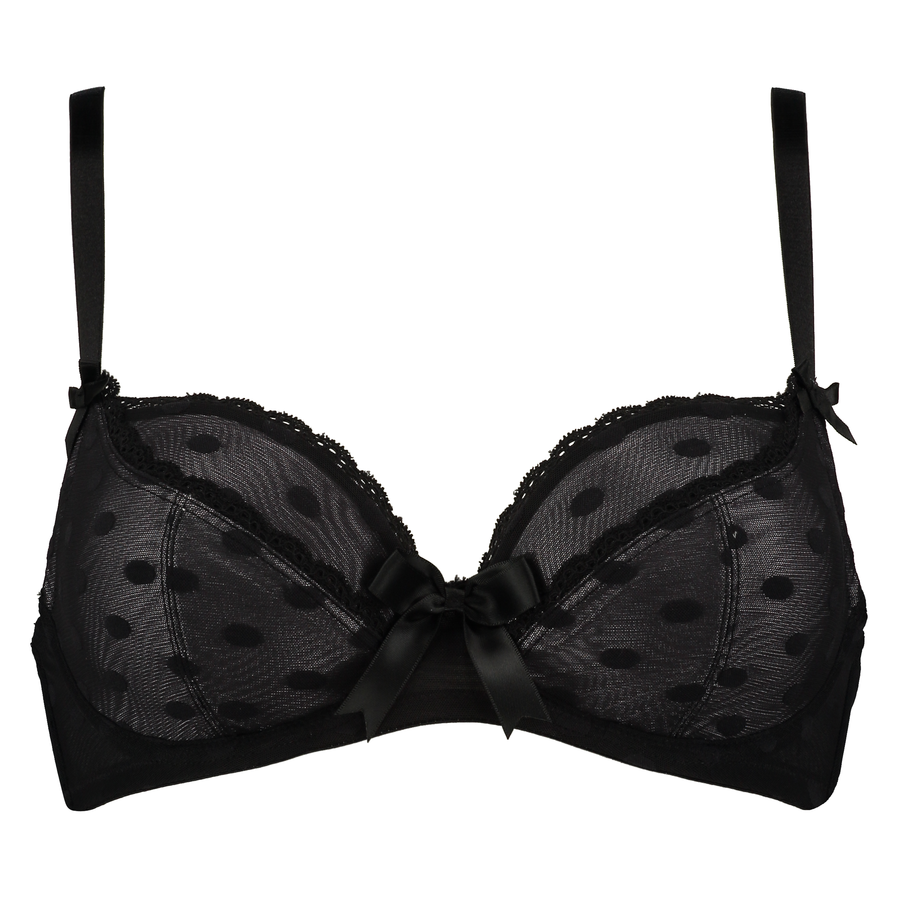 Non-padded underwired bra Elle, Negro, main