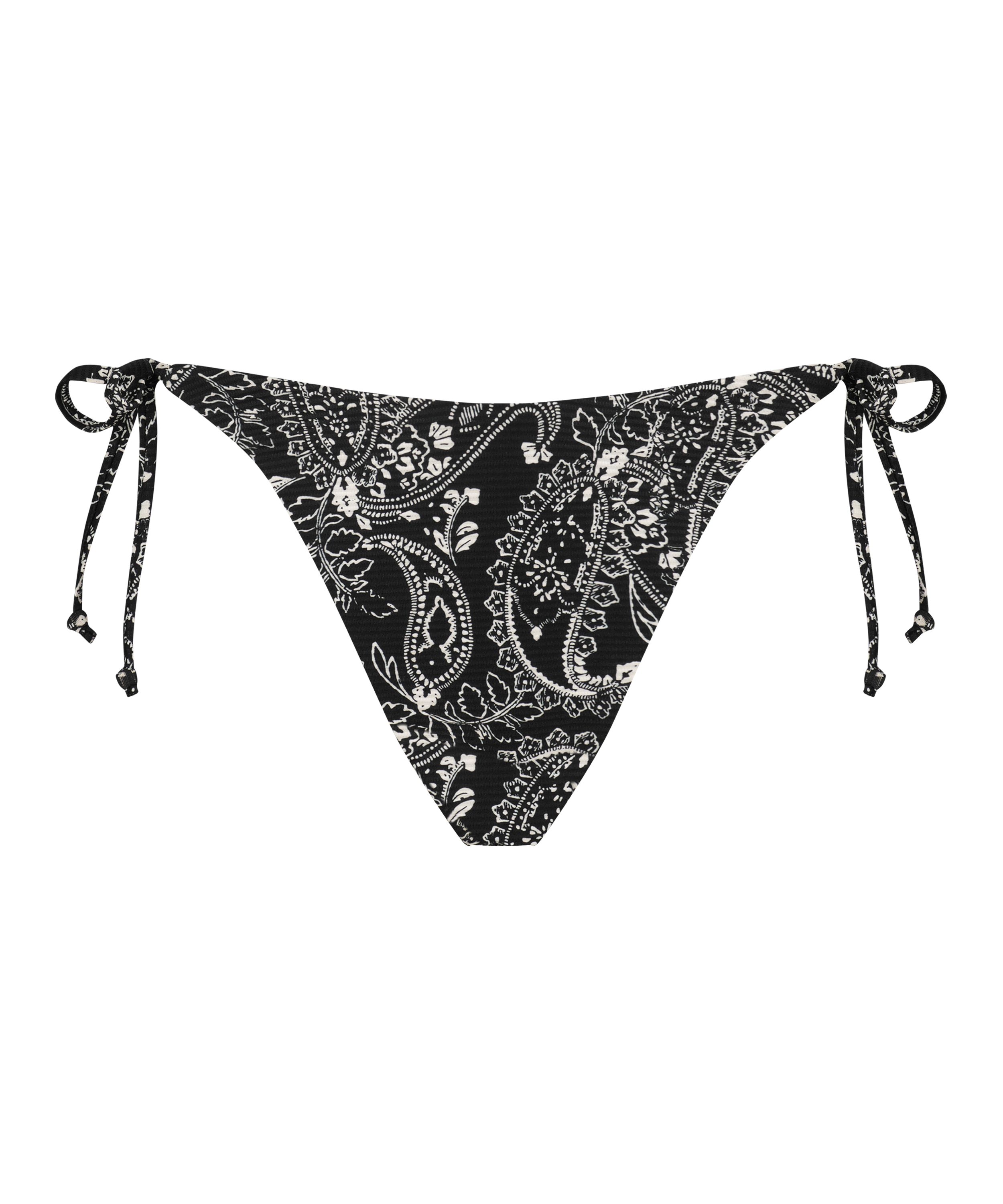 Braguita de bikini brasileña Paisley, Negro, main