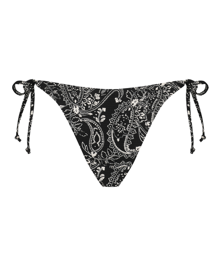 Braguita de bikini brasileña Paisley, Negro