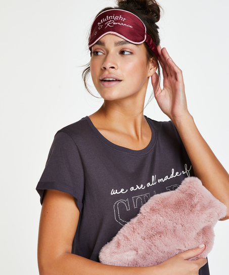 Set de bolsa de agua caliente y antifaz, Rosa