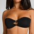 Top de bikini bandeau Bahamas, Negro