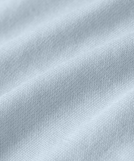 Camiseta super suave de cachemir con escote barco, Azul