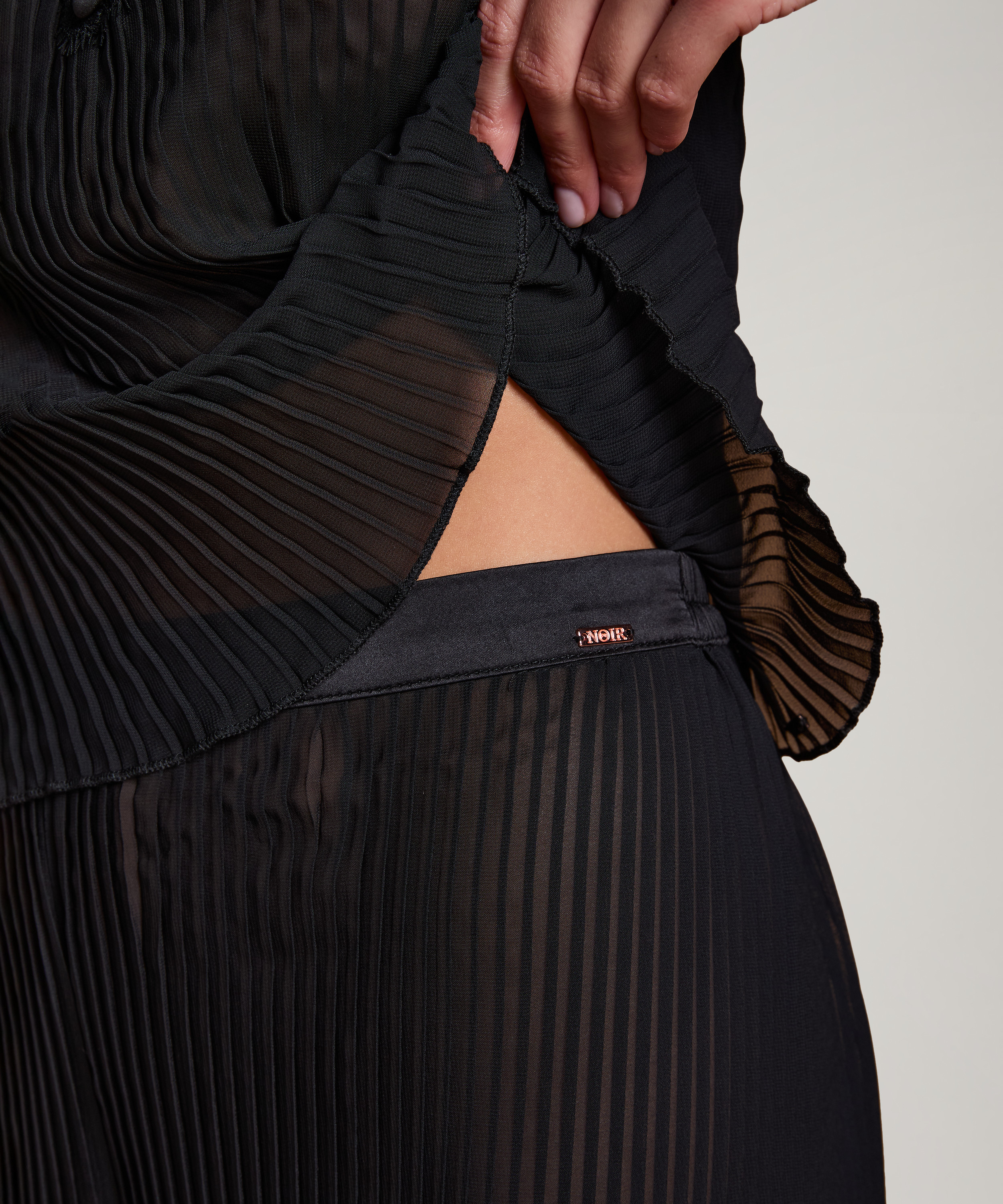 Short plisado, Negro, main