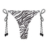 Braguita de Bikini Cheeky Tanga Doha Zebra, Blanco