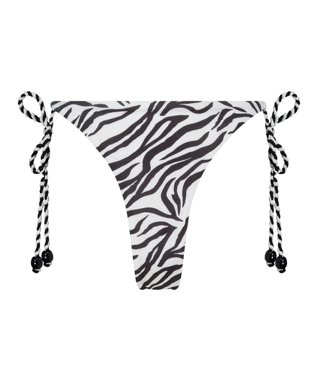 Braguita de Bikini Cheeky Tanga Doha Zebra, Blanco