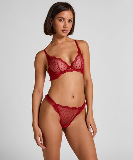Tanga de talle alto Cordelie, Rojo