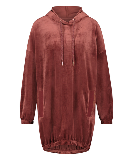 Bata de terciopelo Dress, marr&oacute;n