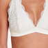 Bralette de estilo halter con espalda cruzada, Blanco