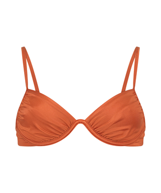 Top de bikini con aros no preformado Corfu, Naranja