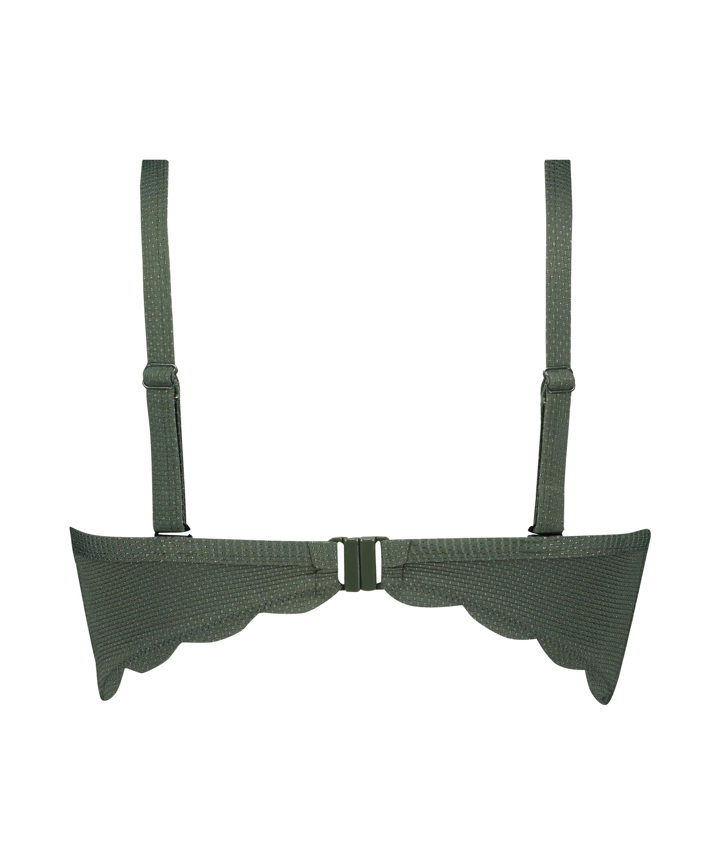 Top de bikini con aros preformado Scallop Glam, Verde, main