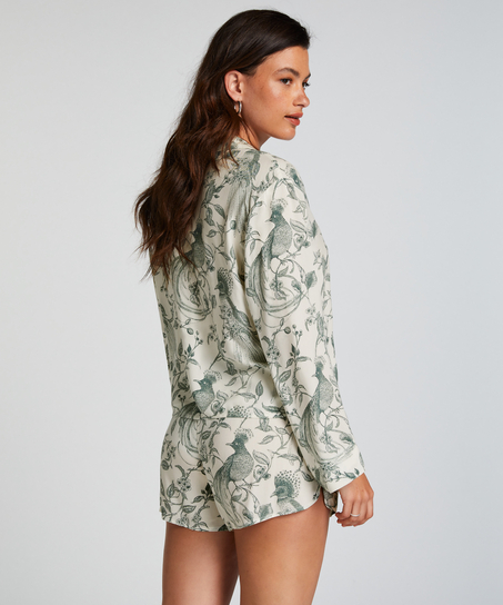 Pantalón corto de pijama, Blanco