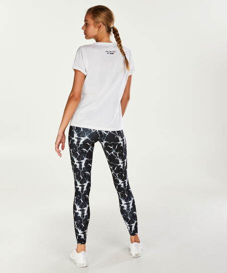Camiseta de deporte HKMX con manga corta, Blanco