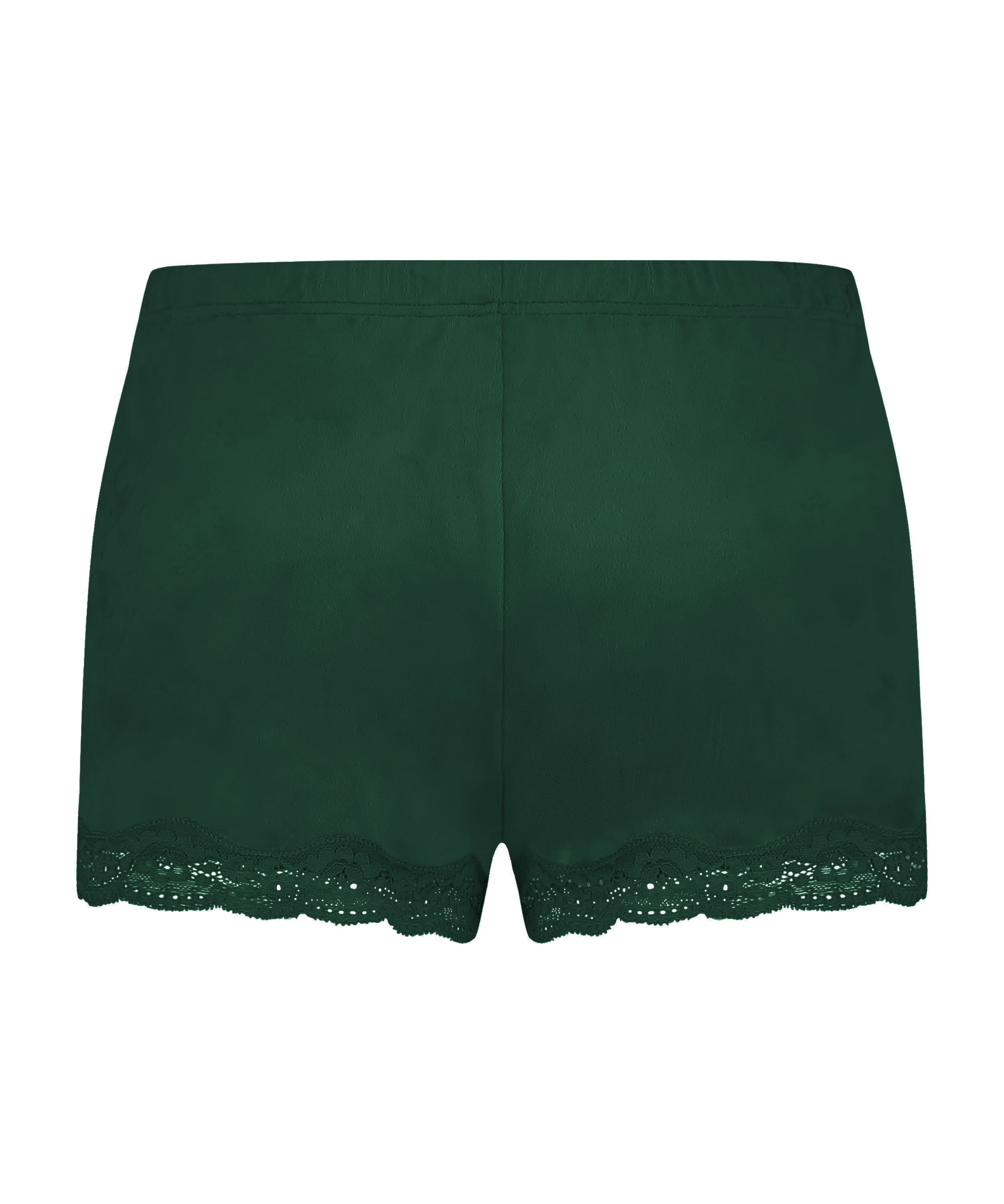 Pantalón corto de terciopelo y encaje, Verde, main