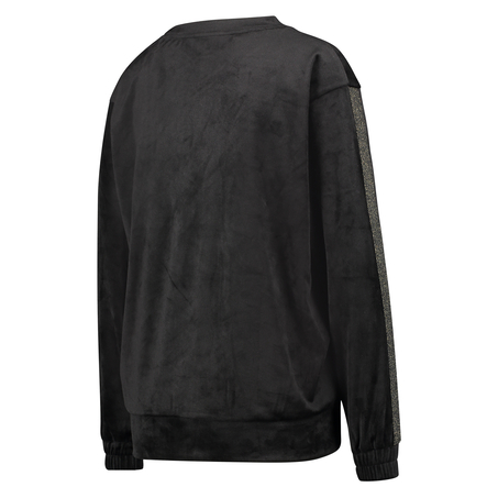 Top de terciopelo Shimmer, Negro