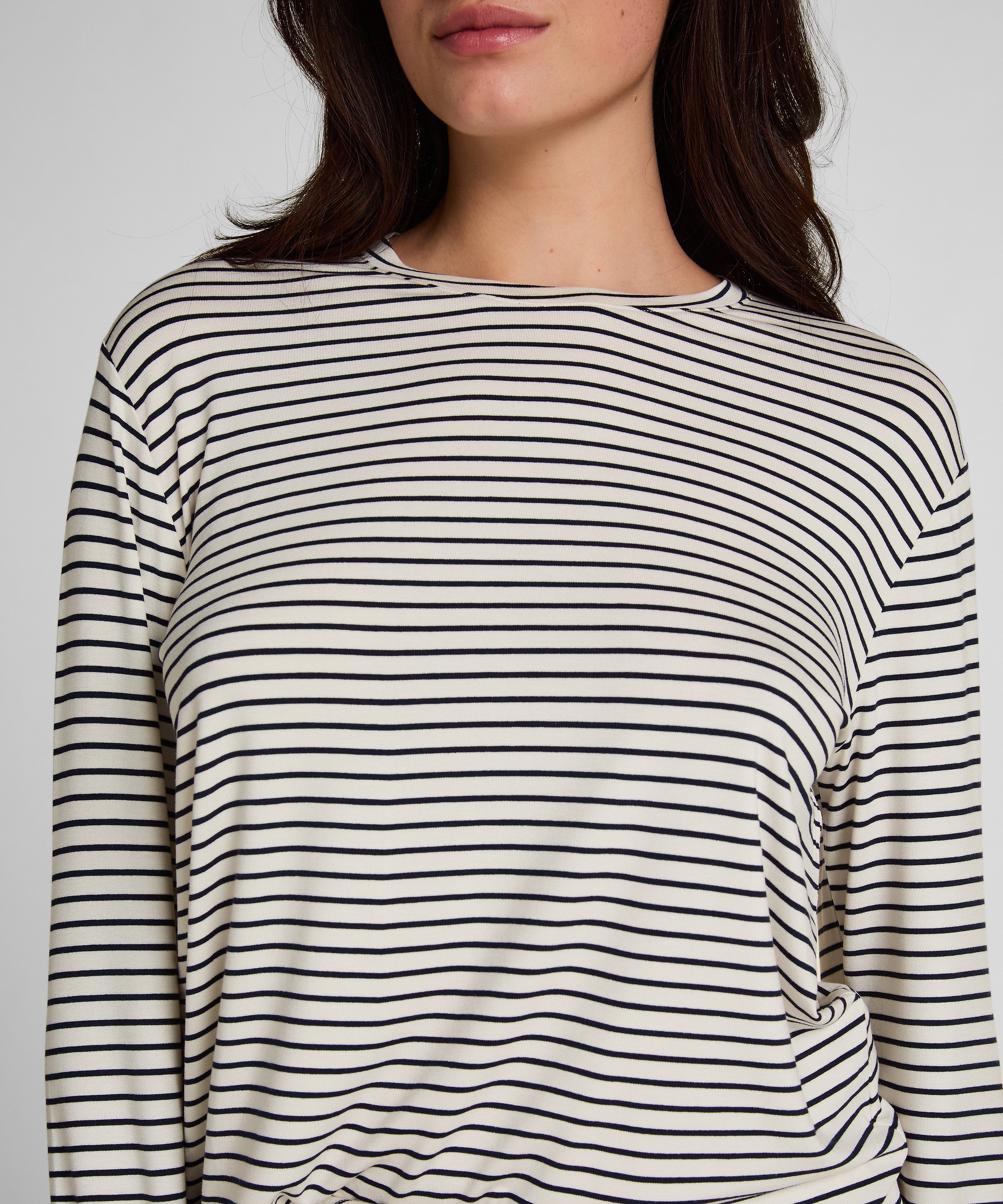 Pyjama Top Loose Jersey, Blanco, main