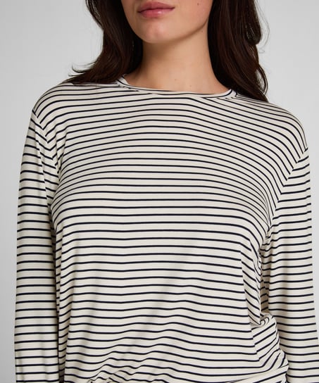 Pyjama Top Loose Jersey, Blanco