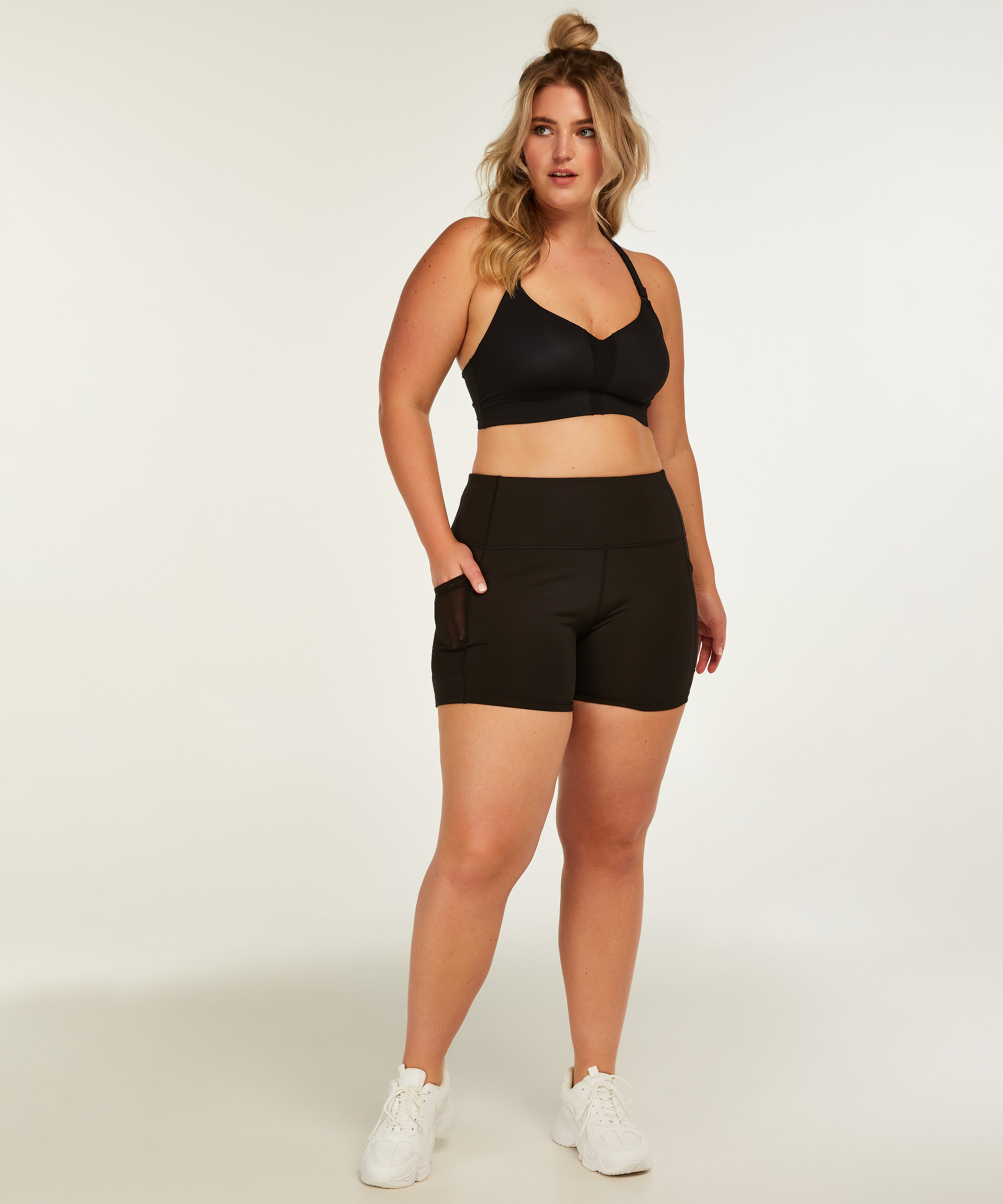 HKMX Pantalones cortos de cintura alta Oh My Squat, Negro, main