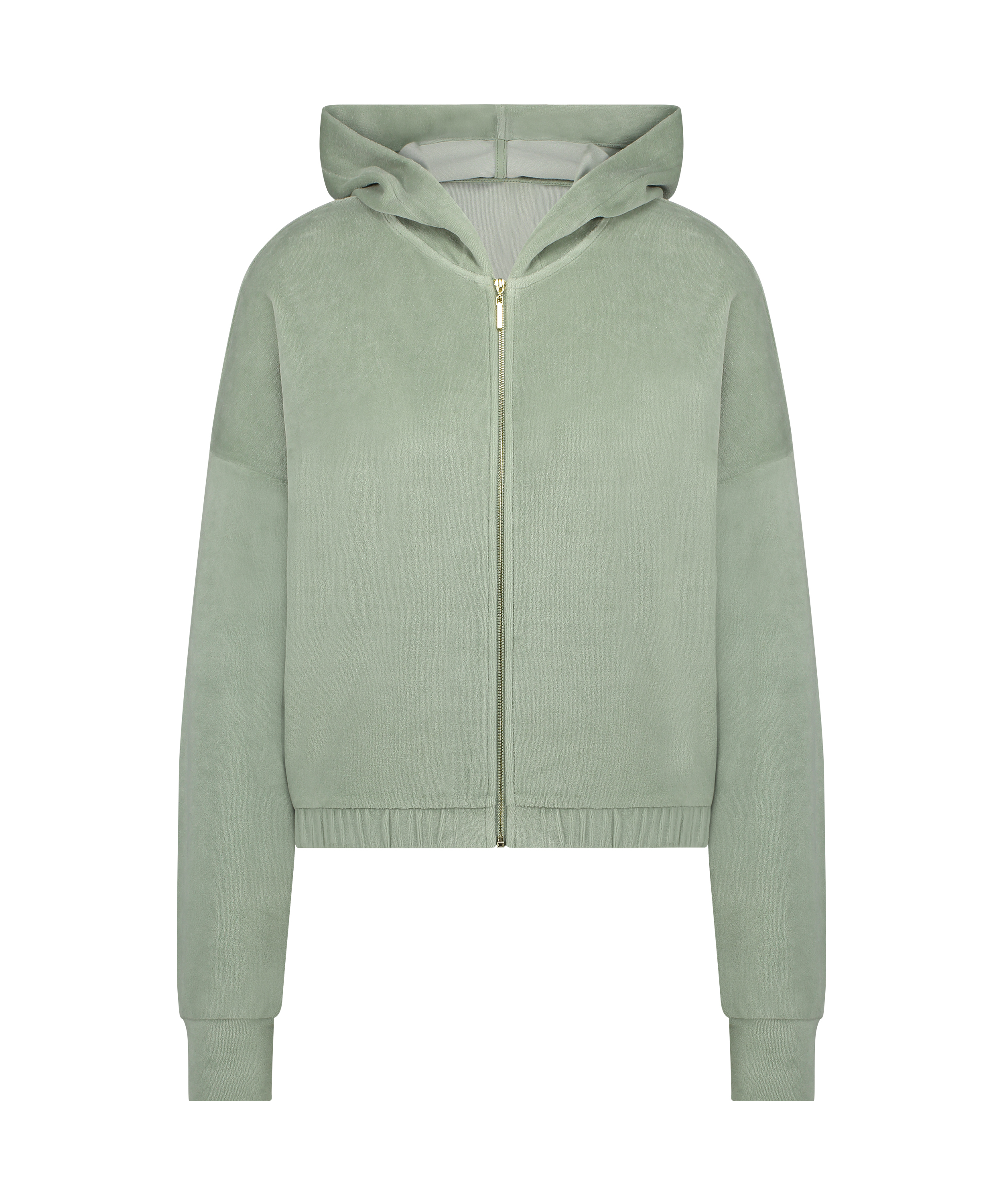 Chaqueta de terciopelo de manga larga, Verde, main