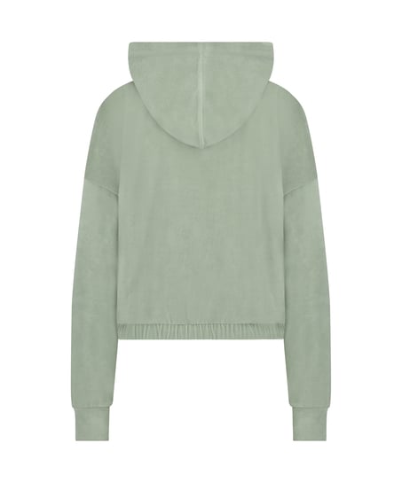 Chaqueta de terciopelo de manga larga, Verde