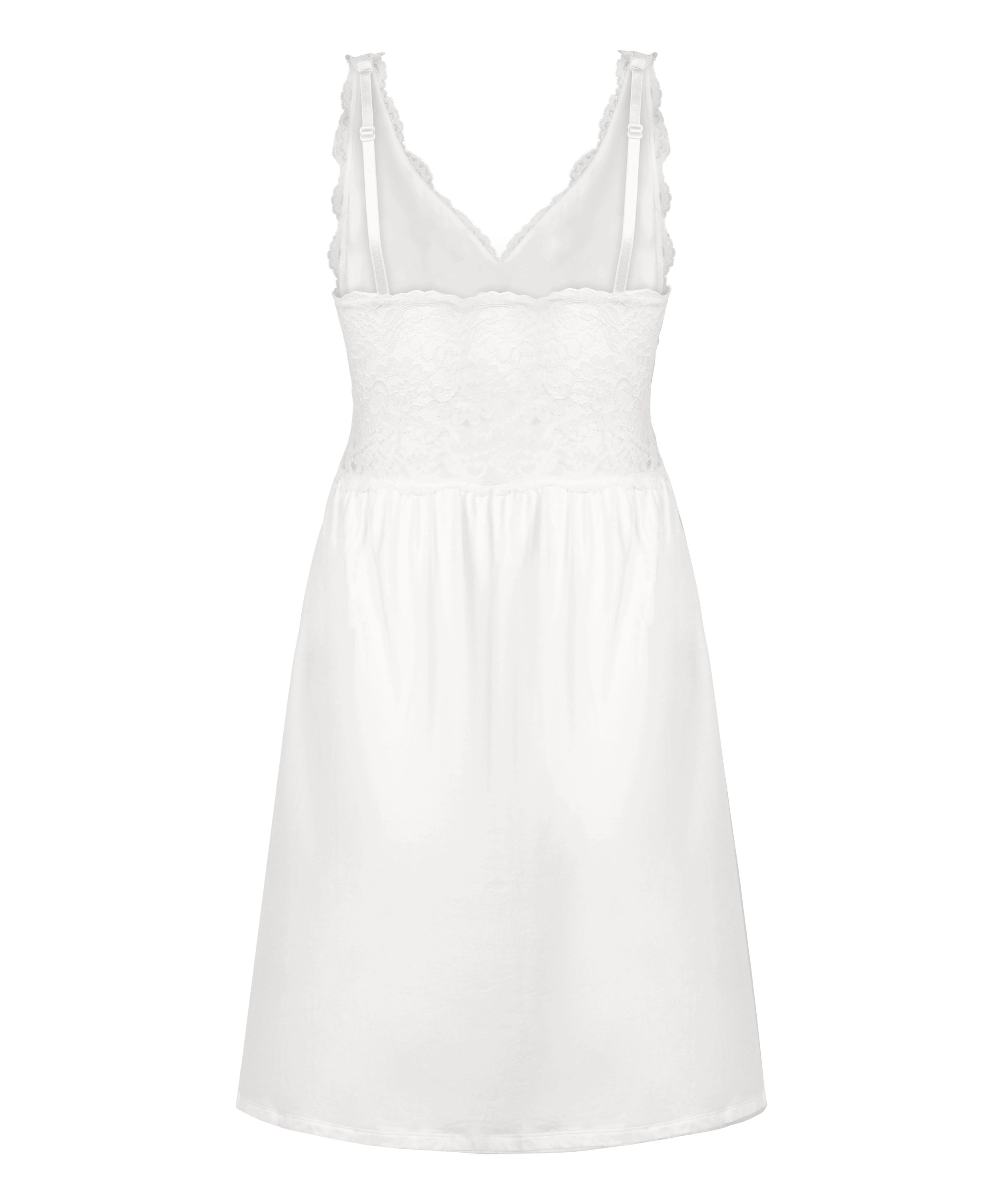 Vestido lencero Nora Lace, Blanco, main
